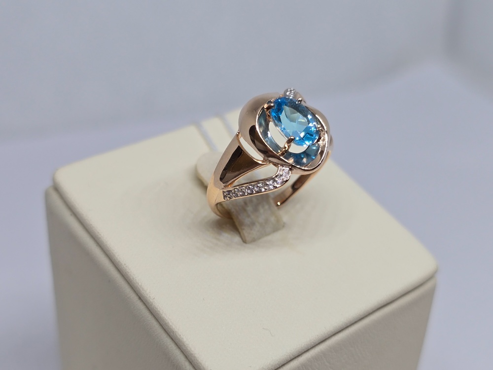 КОЛКМИ585 КОЛЬЦО С КАМНЯМИ (Au 585)