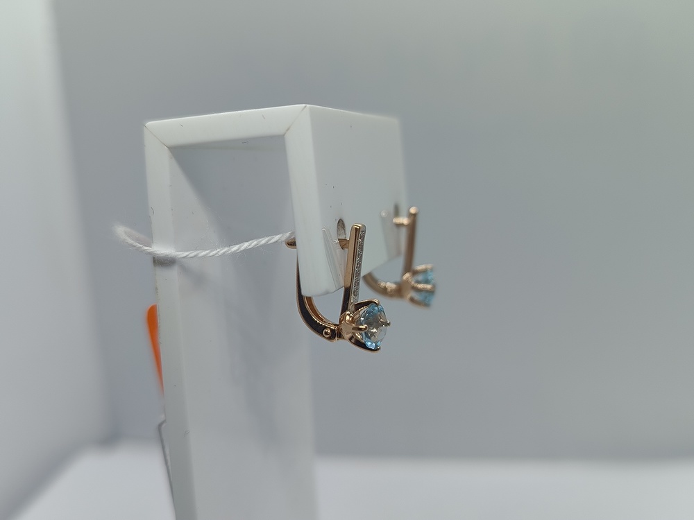 СКМИ585 СЕРЬГИ С КАМНЯМИ (Au 585)