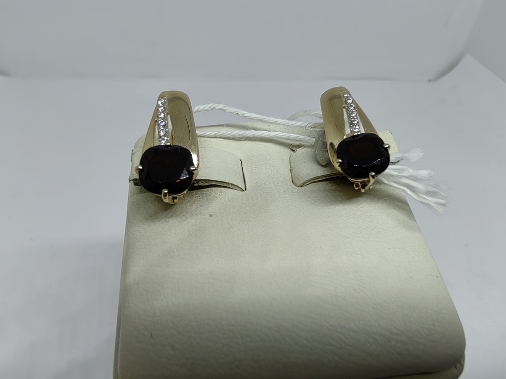 СКМИ585 СЕРЬГИ С КАМНЯМИ (Au 585)