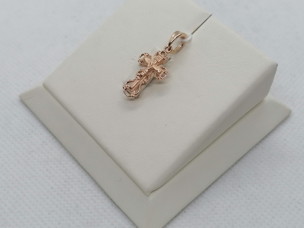 ПОДКБК585 ПОДВЕСКА КРЕСТ БЕЗ КАМНЯ (Au 585)