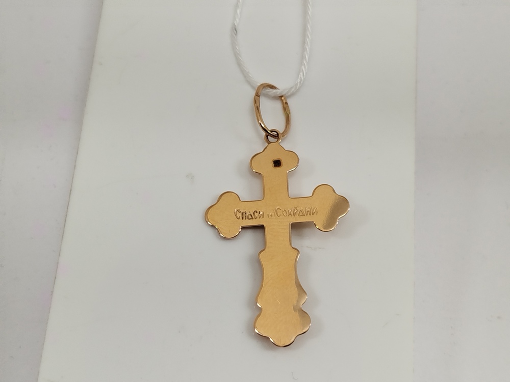ПОДВЕСКА КРЕСТ БЕЗ КАМНЯ (Au 585)