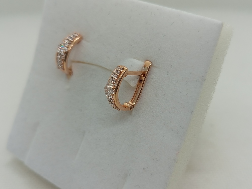 СКМИ585 СЕРЬГИ С КАМНЯМИ (Au 585)