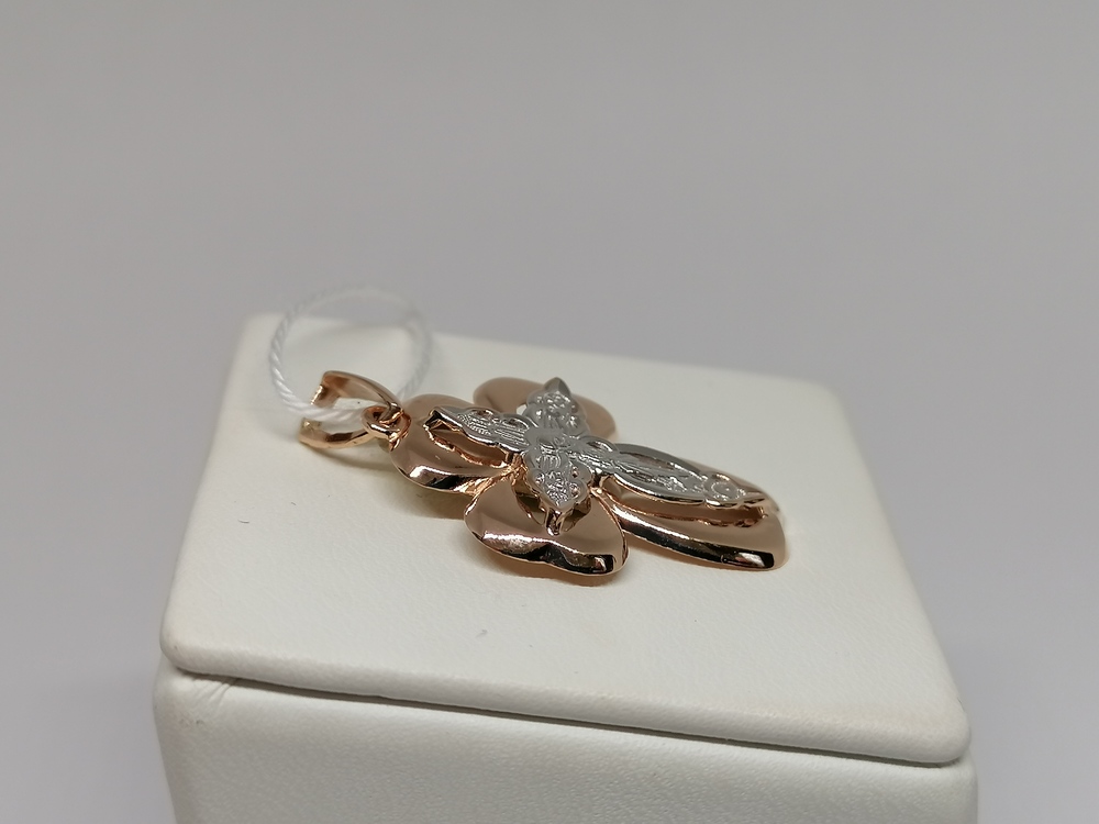 ПОДКБК585 ПОДВЕСКА КРЕСТ БЕЗ КАМНЯ (Au 585)