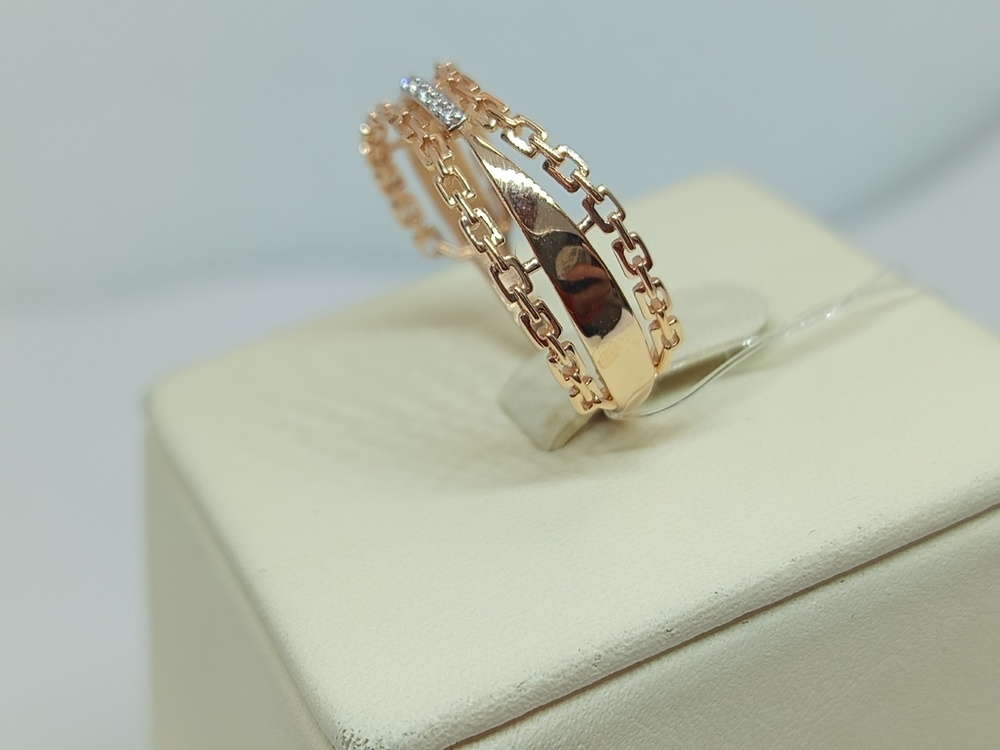 КОЛЬЦО С КАМНЯМИ (Au 585)