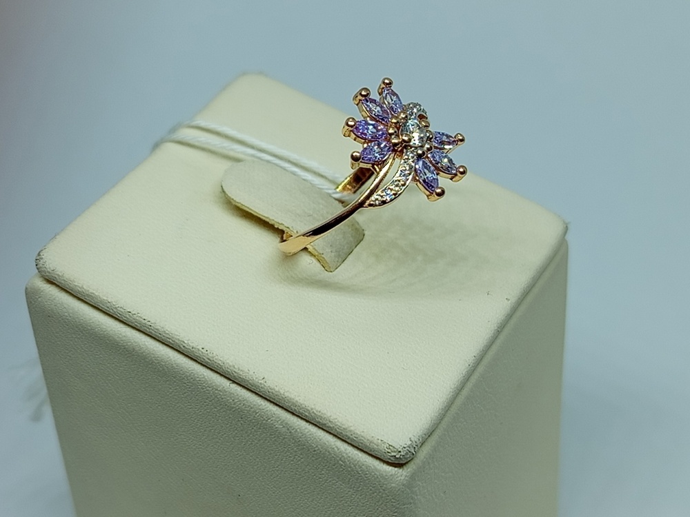 КОЛЬЦО С КАМНЯМИ (Au 585)