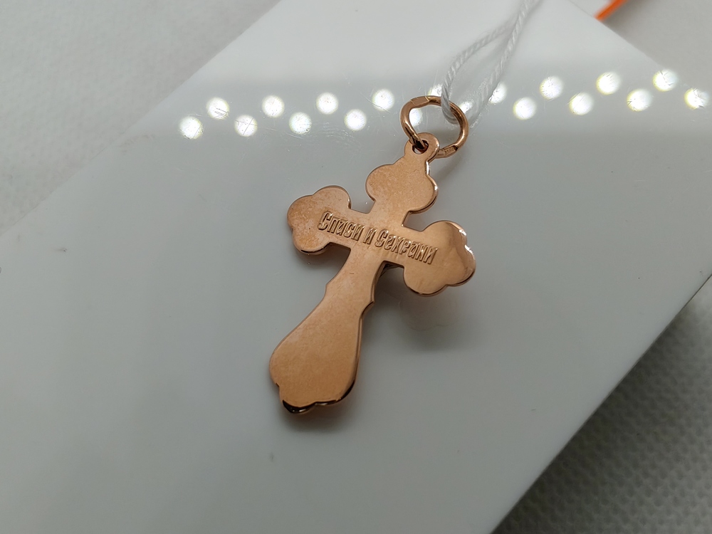 ПОДВЕСКА КРЕСТ БЕЗ КАМНЯ (Au 585)