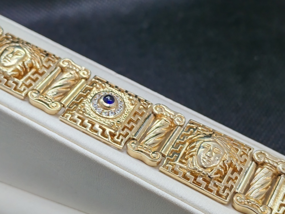 БРАСЛЕТ С КАМНЯМИ (Au 500)