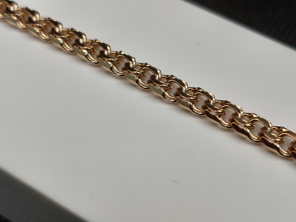 БЛБ585 БРАСЛЕТ ПОЛНОВЕСНЫЙ Бисмарк (Au 585)