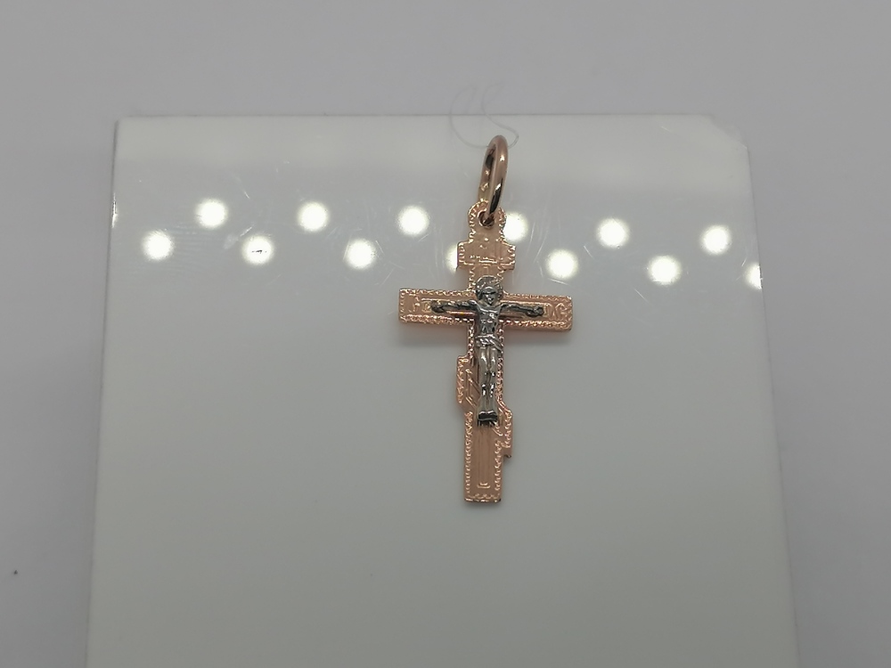 ПОДВЕСКА КРЕСТ без камня (Au 585)