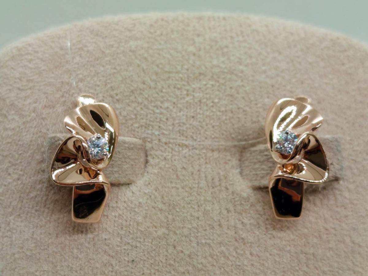 СЕРЬГИ С КАМНЕМ (Au 585)