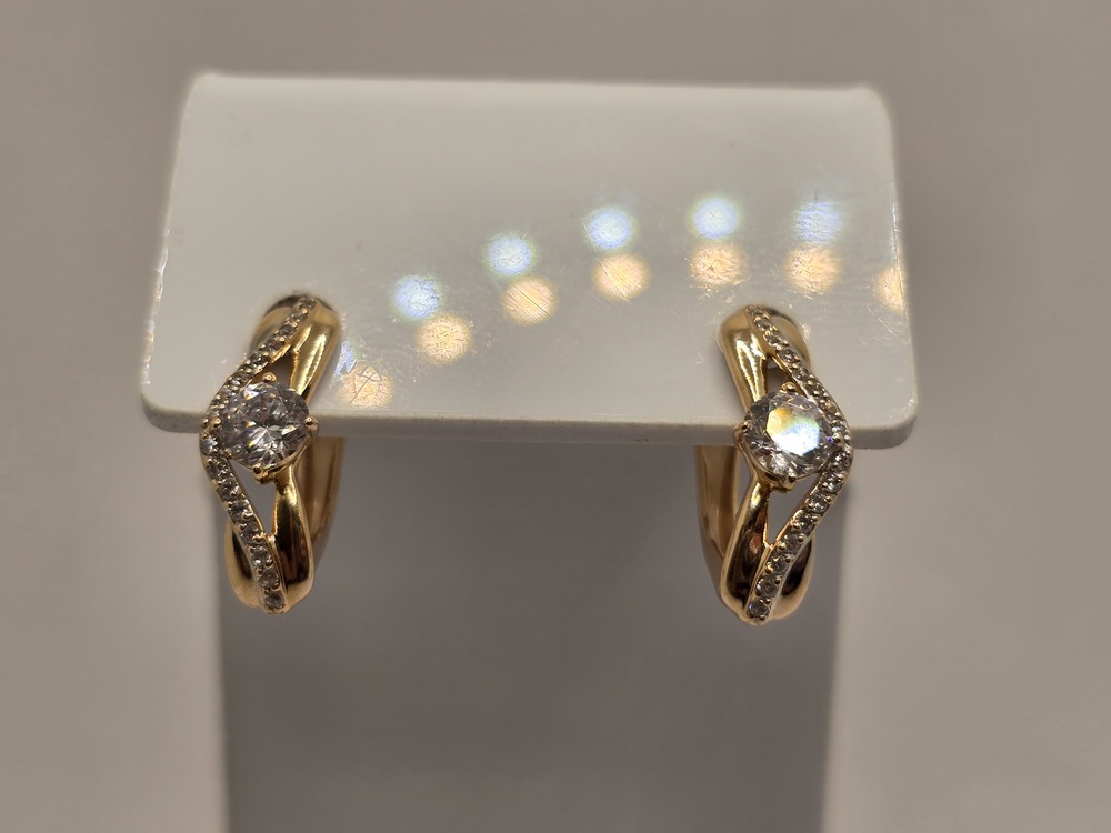 СКМИ585 СЕРЬГИ С КАМНЯМИ (Au 585)