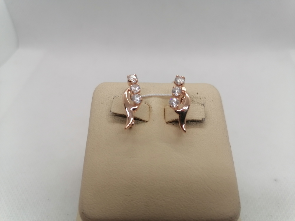 СКМИ585 СЕРЬГИ С КАМНЯМИ (Au 585)