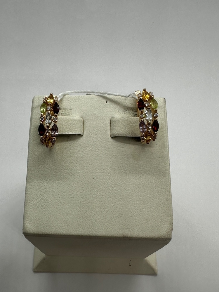 СКМИ585 СЕРЬГИ С КАМНЯМИ (Au 585)