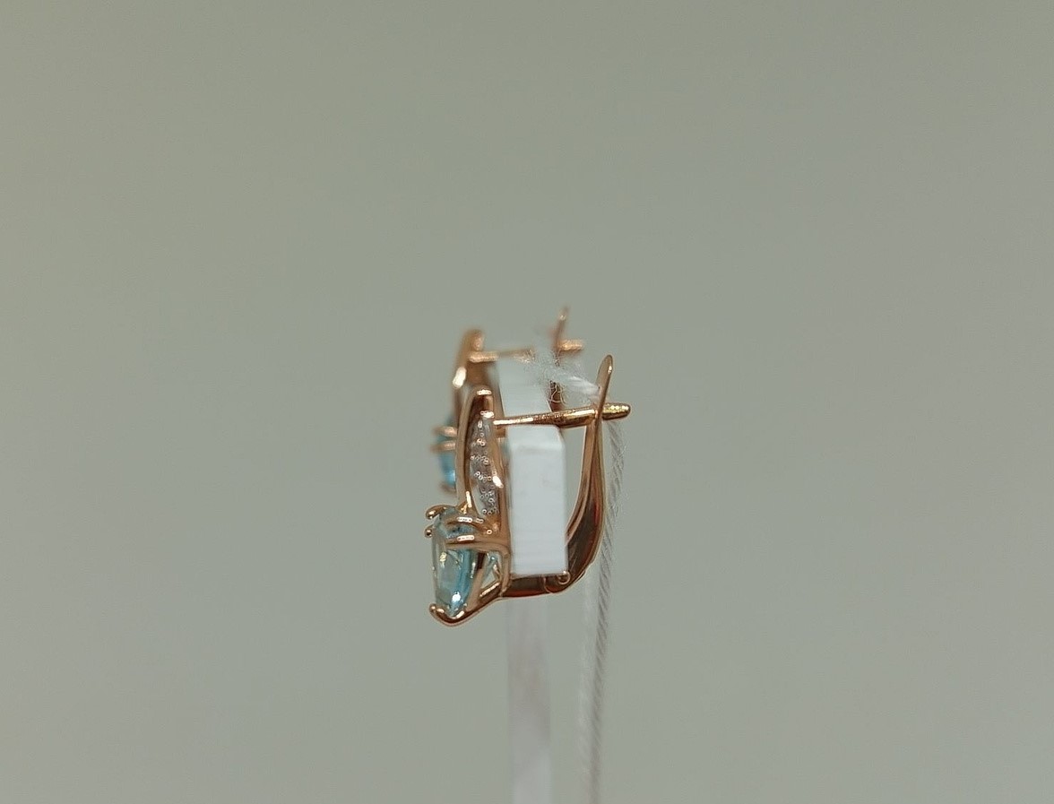 СКМИ585 СЕРЬГИ С КАМНЯМИ (Au 585)