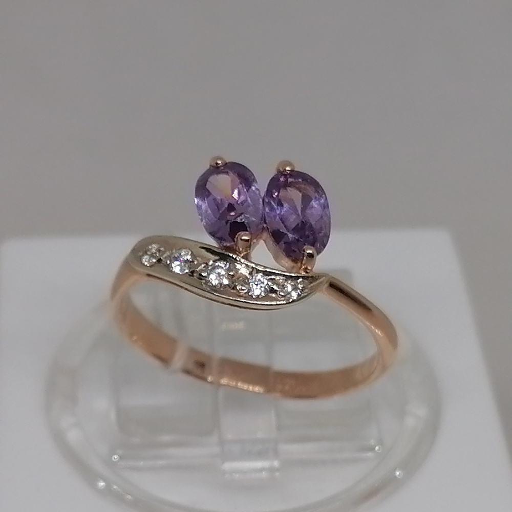 КОЛЬЦО С КАМНЯМИ (Au 585)