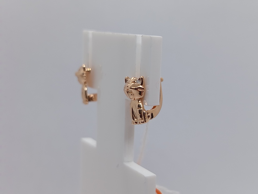 СБКМ585 СЕРЬГИ БЕЗ КАМНЯ (Au 585)