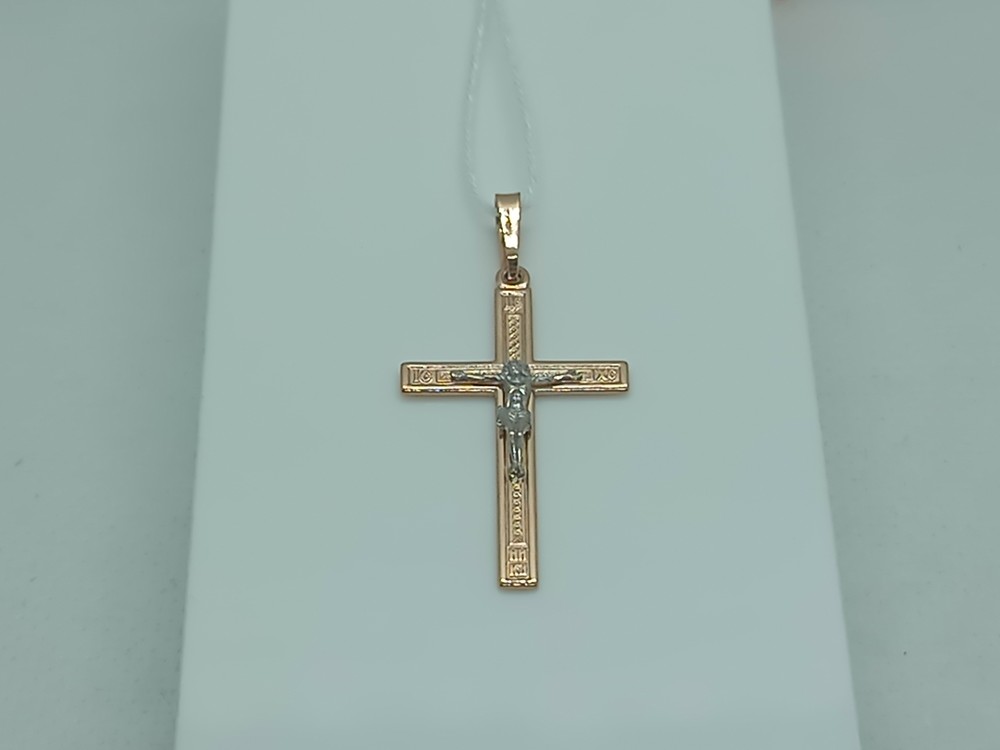 ПОДВЕСКА КРЕСТ БЕЗ КАМНЯ (Au 585)