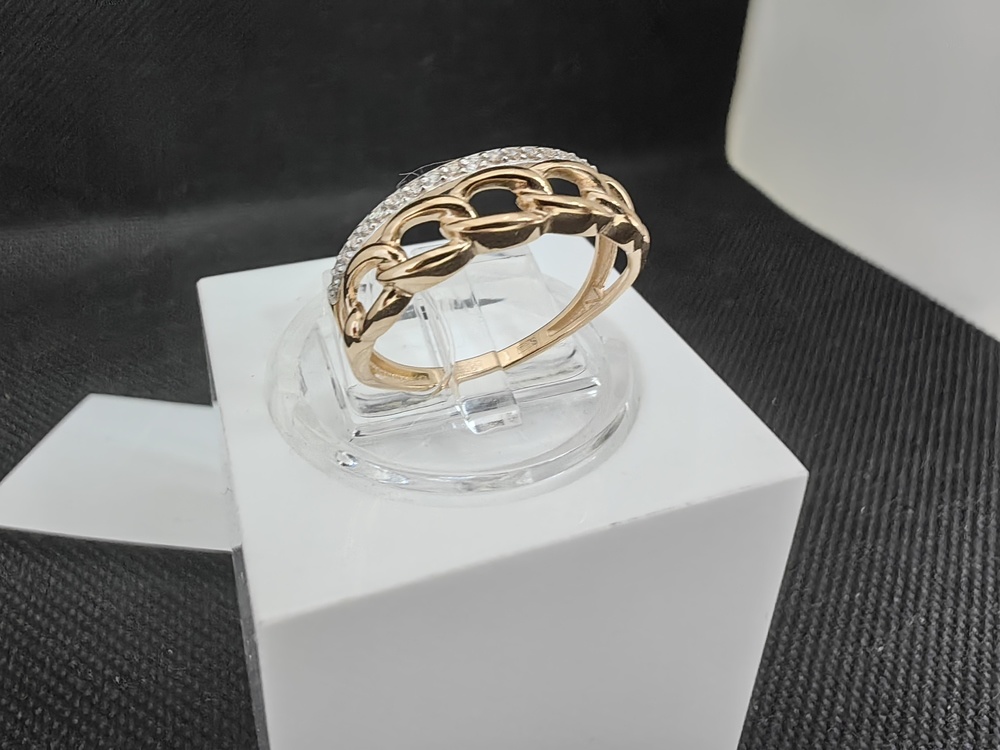 КОЛЬЦО С КАМНЯМИ (Au 585)