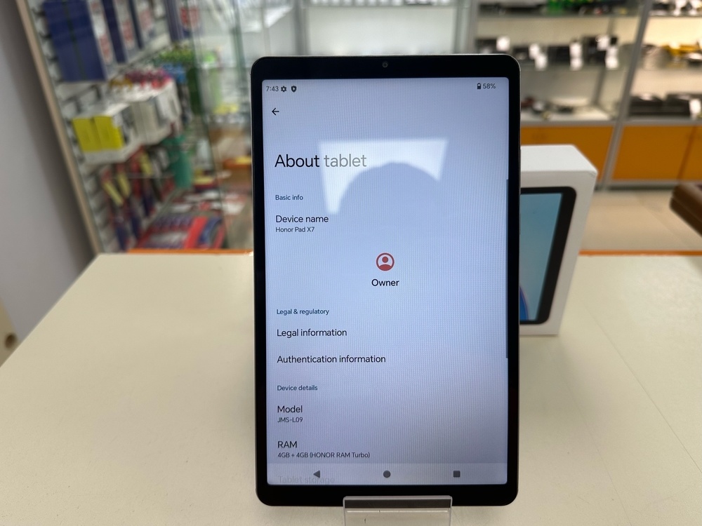 Планшет Honor Pad X7  4/128Gb Wi-Fi
