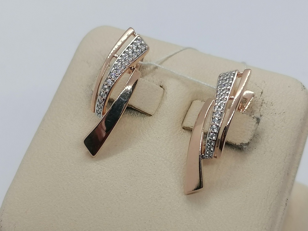 СКМИ585 СЕРЬГИ С КАМНЯМИ (Au 585)