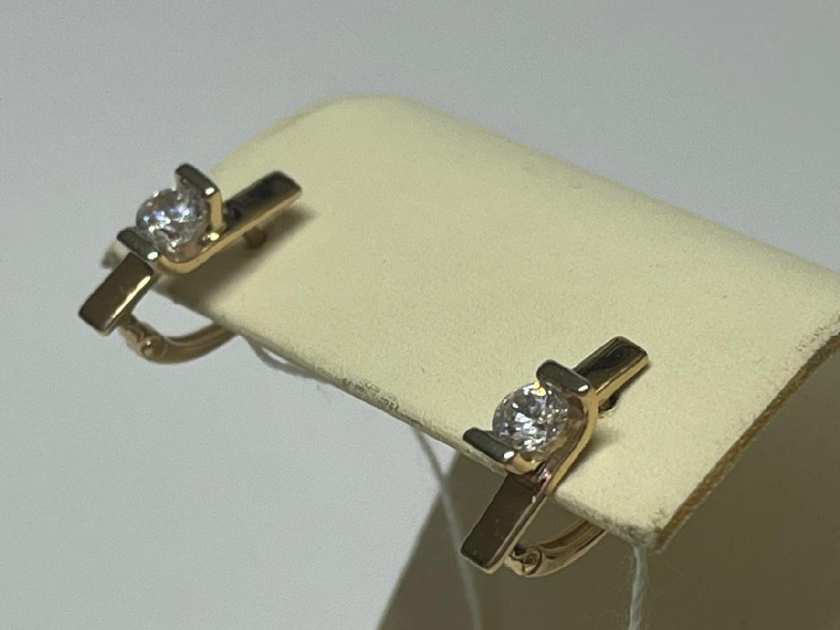 СЕРЬГИ С КАМНЕМ (Au 585)