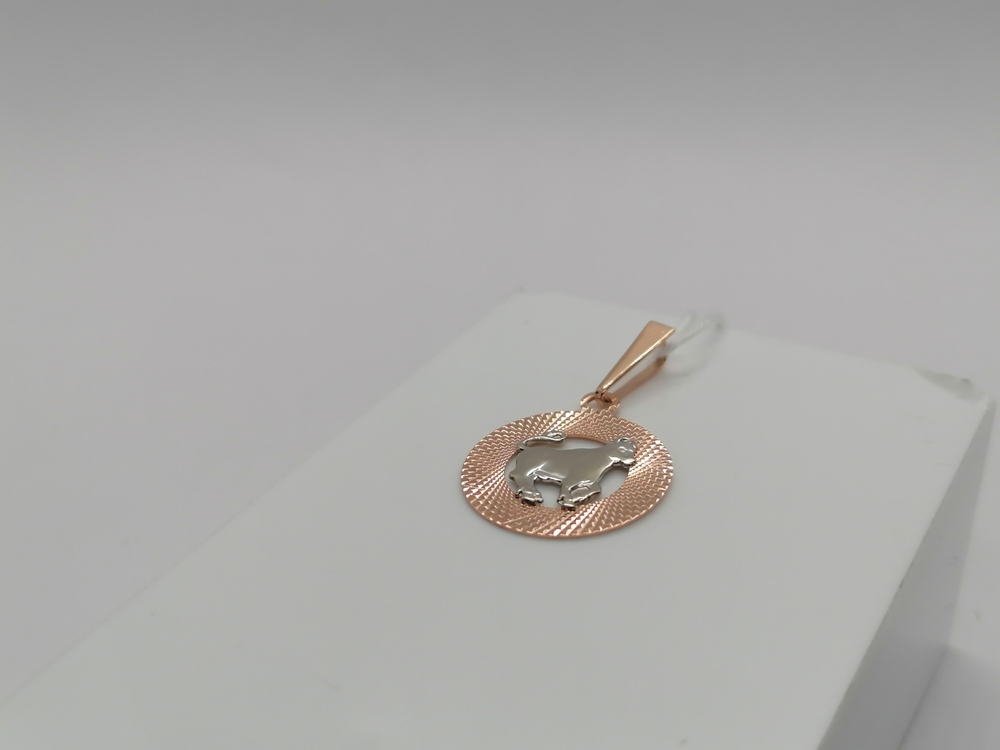 ПОДЗЗТ585 ПОДВЕСКА ЗНАК ЗОДИАКА ТЕЛЕЦ (Au 585)