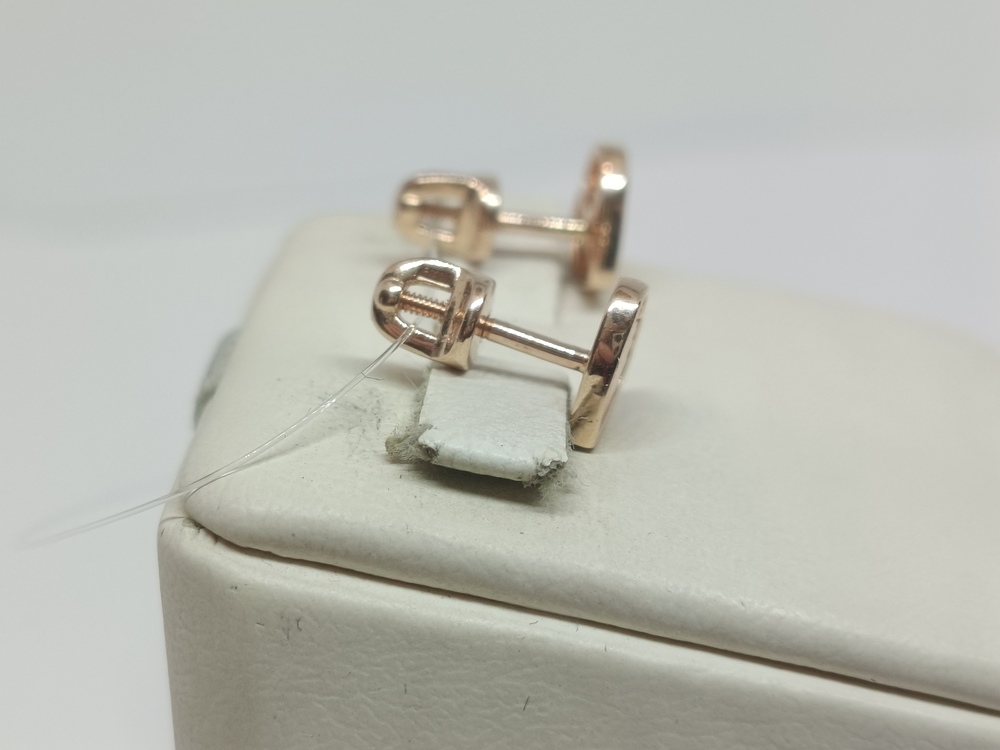 СЕРЬГИ ПУСЕТЫ без камня (Au 585)