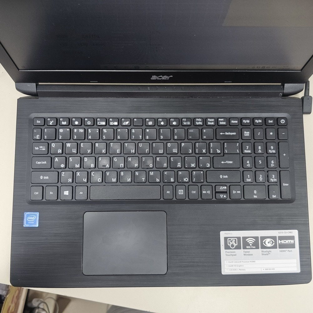 Ноутбук Acer; Celeron N3060, Нет, 8 Гб, 320 Гб, Нет