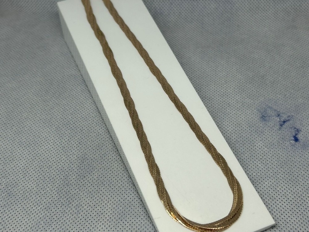 ЦЛКМ585 ЦЕПЬ ПОЛНОВЕСНАЯ Косичка(монреаль) (Au 585)