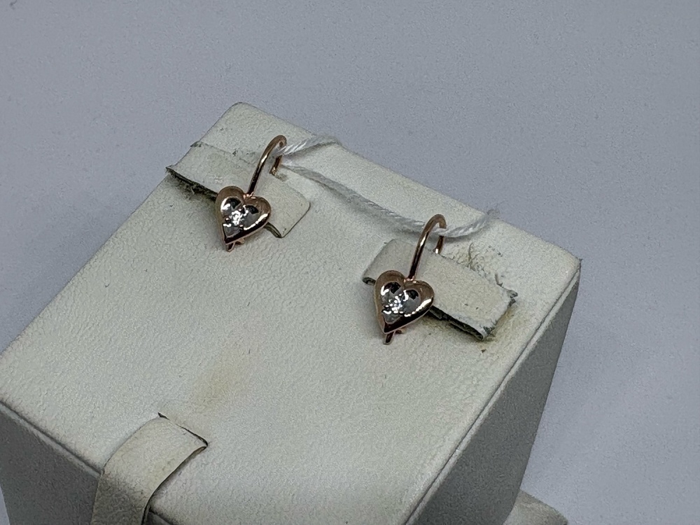 СЕРЬГИ С КАМНЕМ (Au 585)