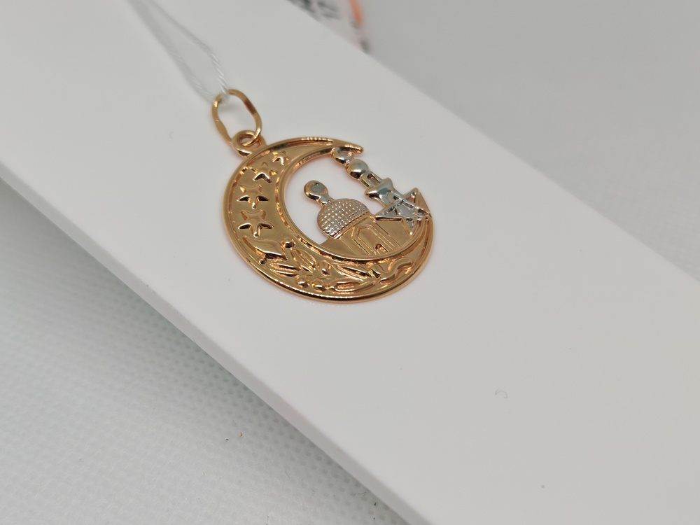 ПОДПБК585 ПОДВЕСКА ПОЛУМЕСЯЦ БЕЗ КАМНЯ (Au 585)