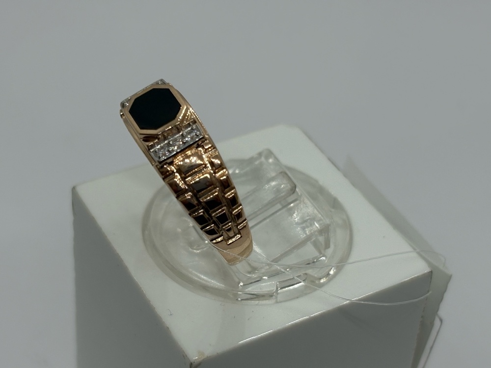 КОЛЬЦО ПЕЧАТКА с камнями (Au 585)