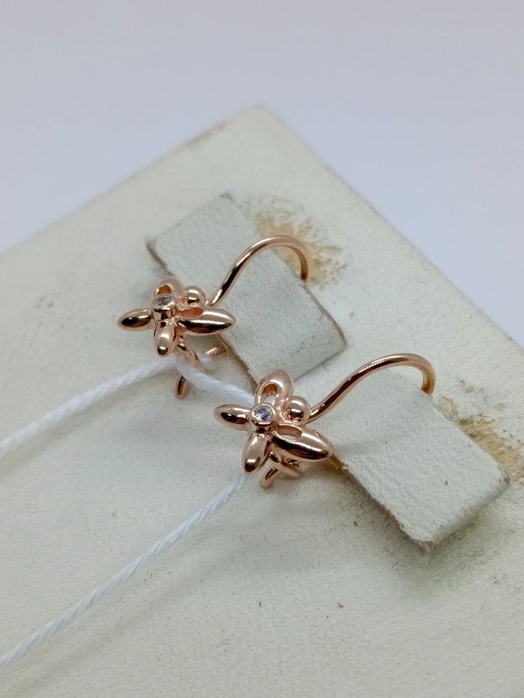 СЕРЬГИ С КАМНЕМ (Au 585)