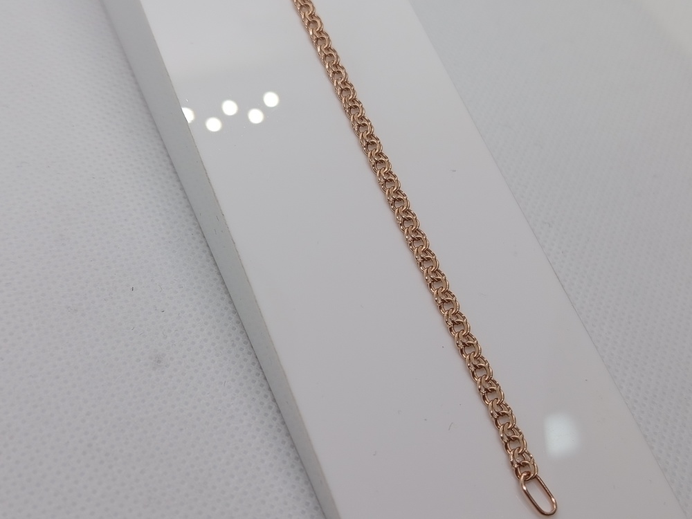 БРАСЛЕТ ПУСТОТЕЛЫЙ Бисмарк (Au 585)