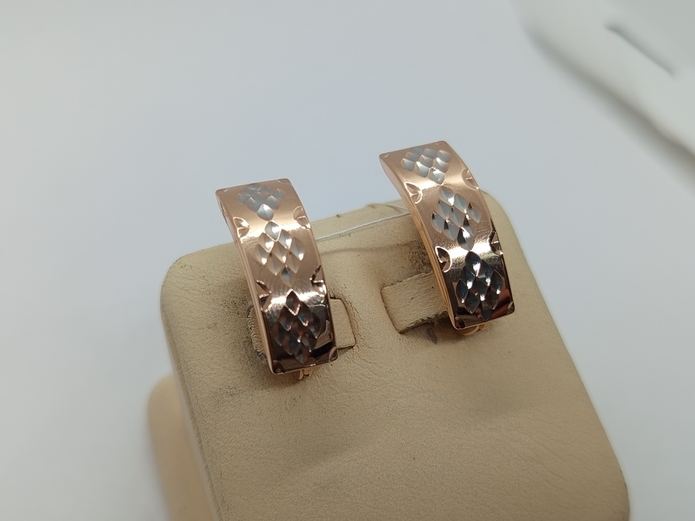 СБКМ585 СЕРЬГИ БЕЗ КАМНЯ (Au 585)