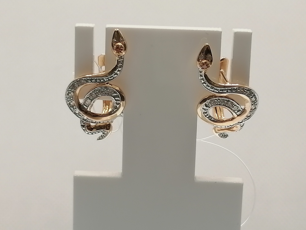 СЕРЬГИ С КАМНЯМИ (Au 585)