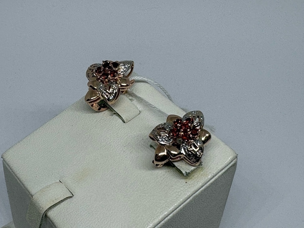 СКМИ585 СЕРЬГИ С КАМНЯМИ (Au 585)