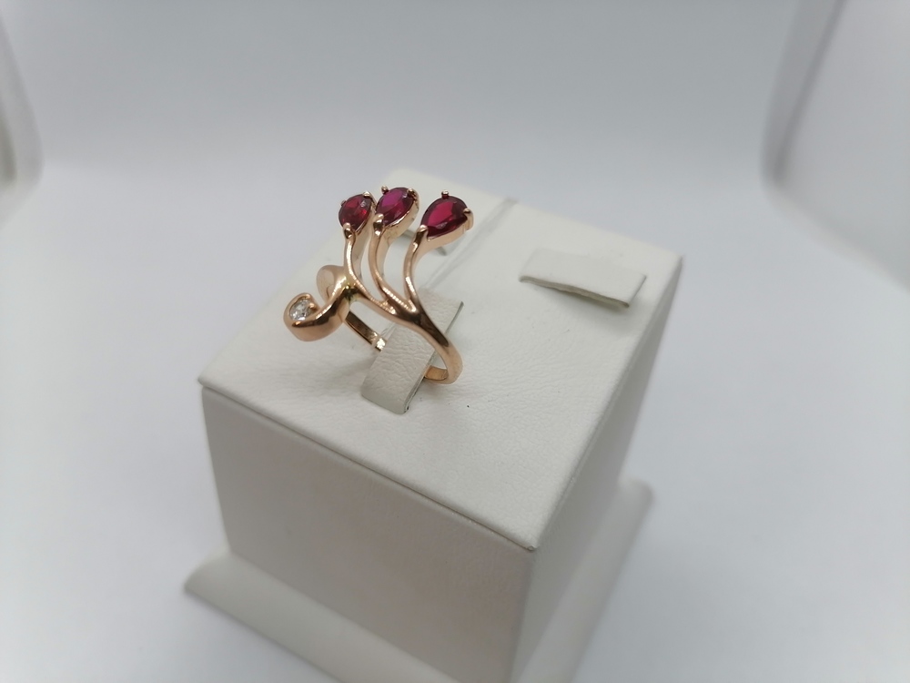 КОЛКМИ585 КОЛЬЦО С КАМНЯМИ (Au 585)
