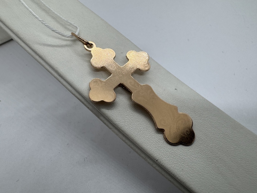 ПОДКБК585 ПОДВЕСКА КРЕСТ БЕЗ КАМНЯ (Au 585)