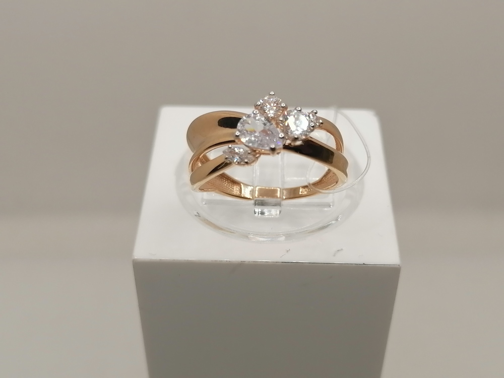 КОЛЬЦО С КАМНЯМИ (Au 585)