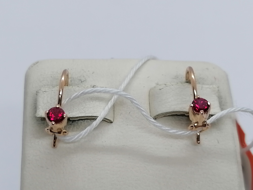 СЕРЬГИ С КАМНЕМ (Au 585)