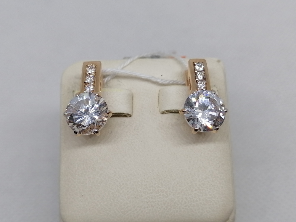 СЕРЬГИ С КАМНЯМИ (Au 585)