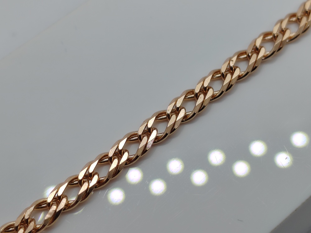 БРАСЛЕТ ПОЛНОВЕСНЫЙ Ромб двойной Au 585