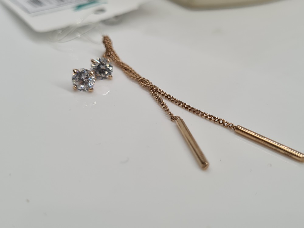 СЕРЬГИ ПРОДЕВКИ с камнем (Au 585)