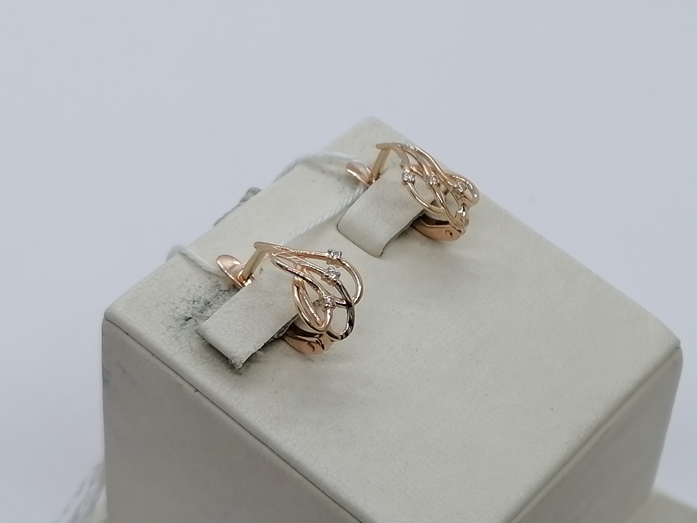 СКМИ585 СЕРЬГИ С КАМНЯМИ (Au 585)