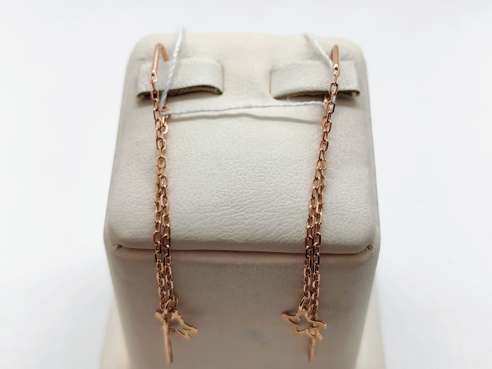 СЕРЬГИ ПРОДЕВКИ без камня (Au 585)