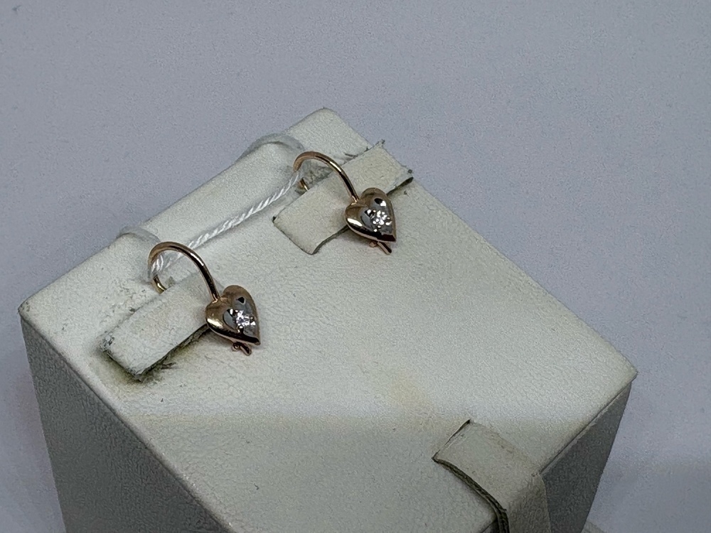 СЕРЬГИ С КАМНЕМ (Au 585)