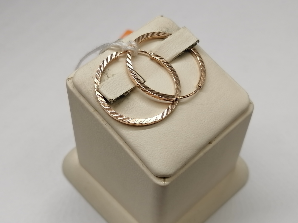 СКОН585 СЕРЬГИ КОНГО (Au 585)