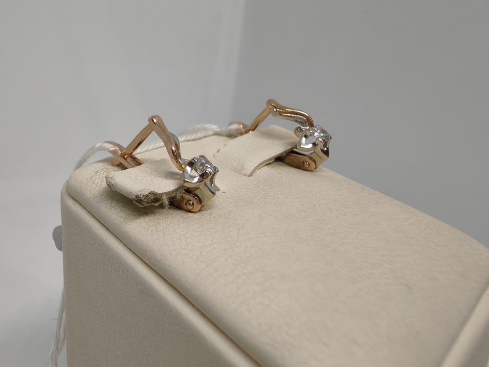 СКМ585 СЕРЬГИ С КАМНЕМ (Au 585) СКМ585 СЕРЬГИ С КАМНЕМ (Au 585)