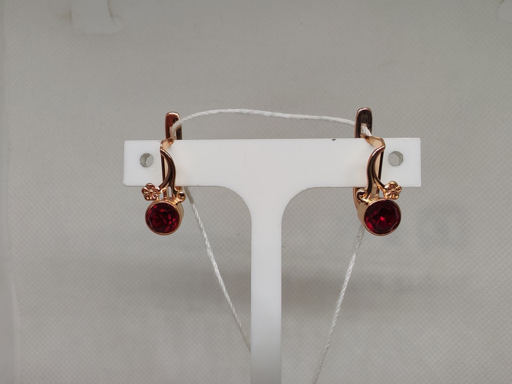 СЕРЬГИ С КАМНЕМ (Au 585)